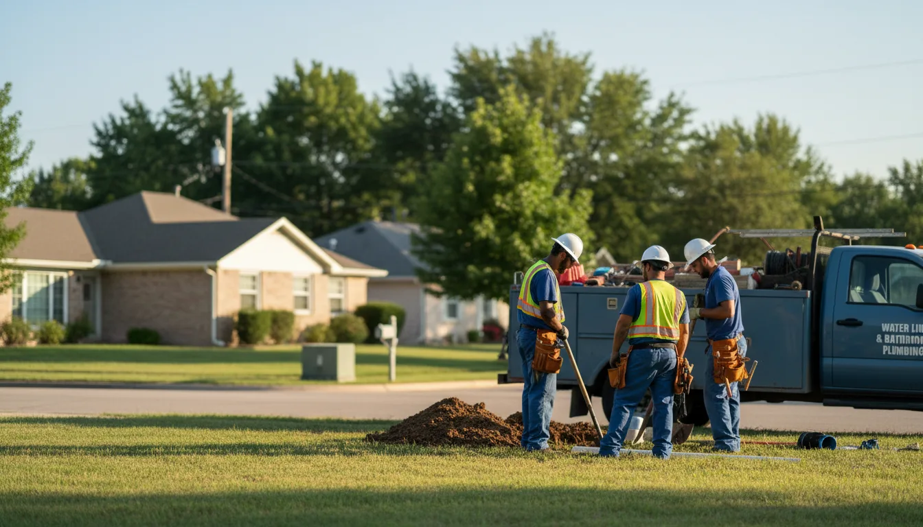 Residential water line and bathroom plumbing service in Owings Mills, MD